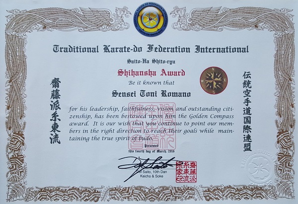 Karate-Auszeichnung «goldener Kompass»